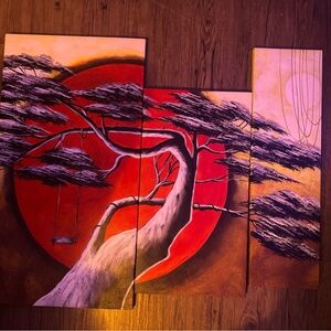 Sunset Tree Canvas Art Set